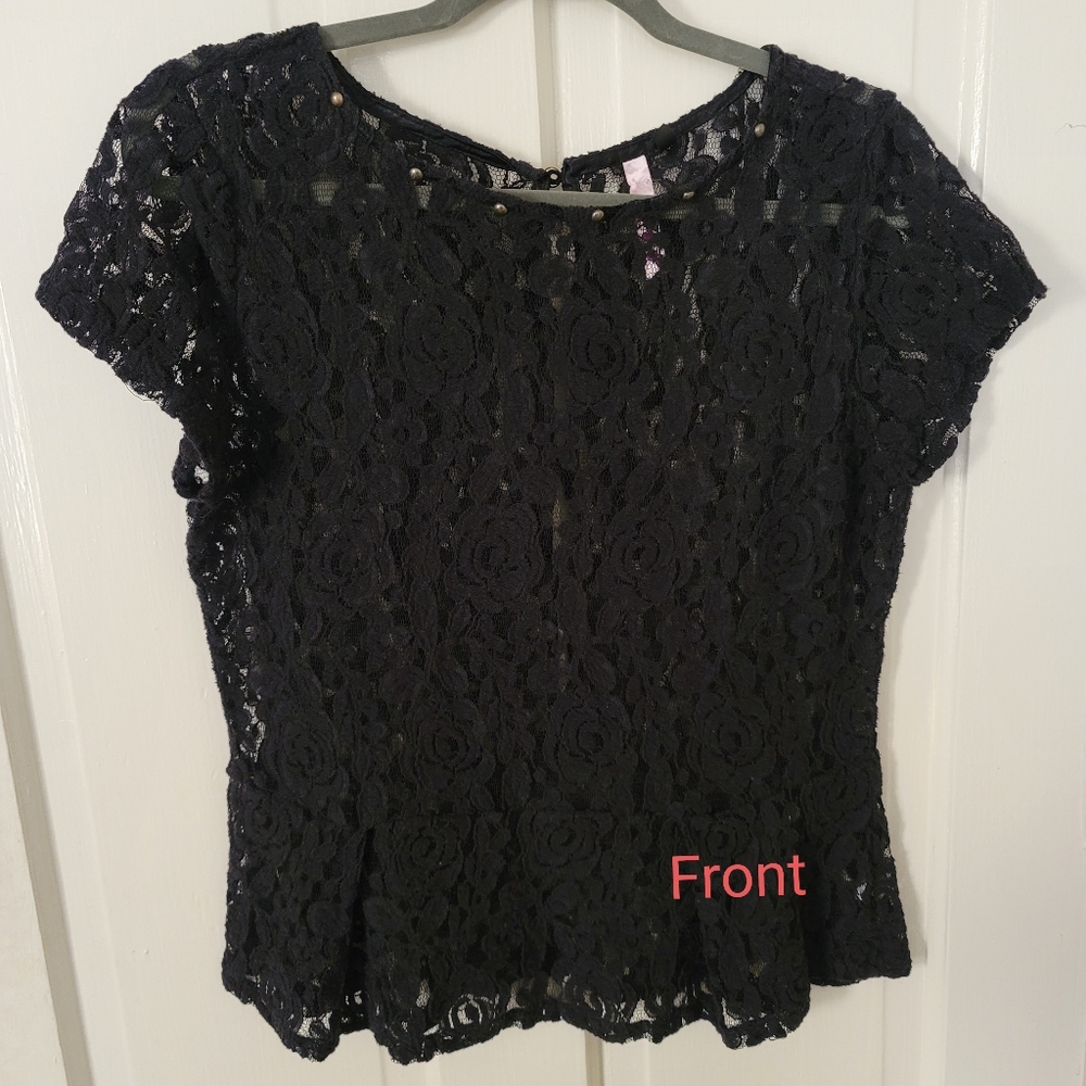 Black lace shirt